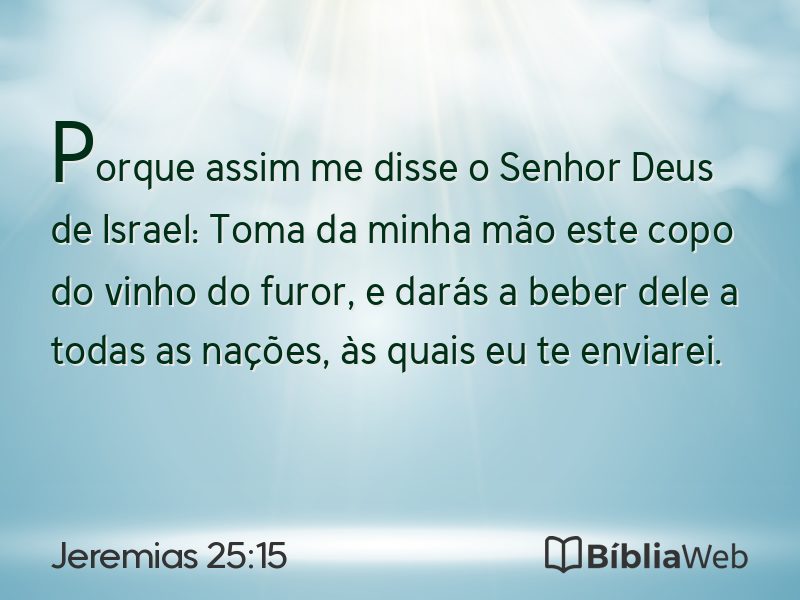 Jeremias 25:15 em imagem para compartilhar