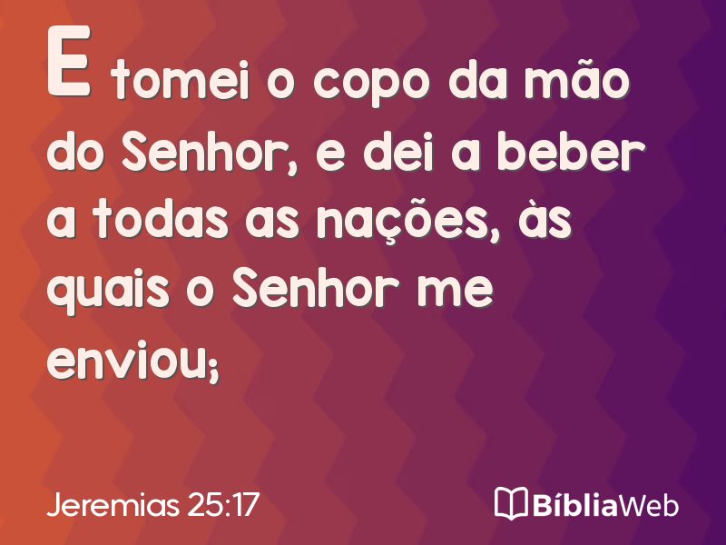Jeremias 25:17 em imagem para compartilhar
