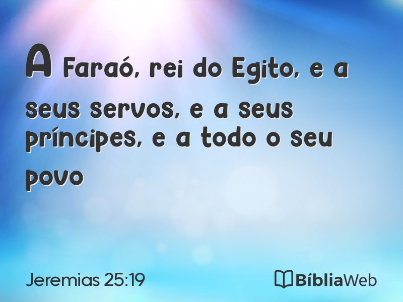 Jeremias 25:19 em imagem para compartilhar