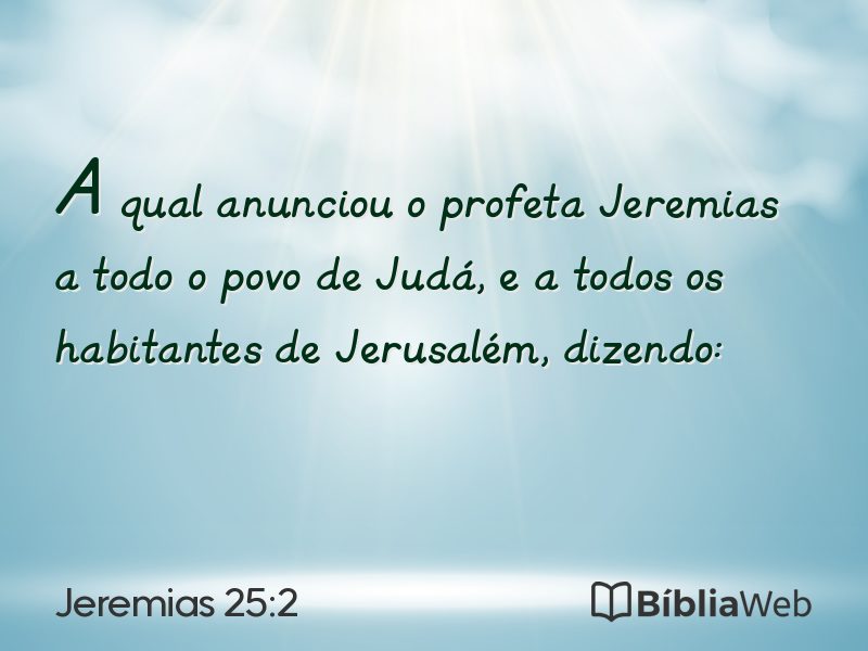 Jeremias 25:2 em imagem para compartilhar
