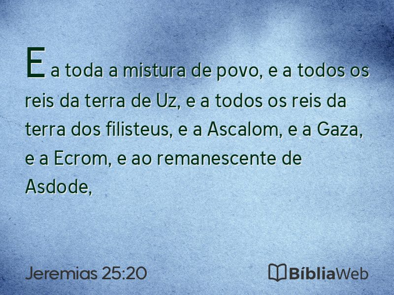 Jeremias 25:20 em imagem para compartilhar