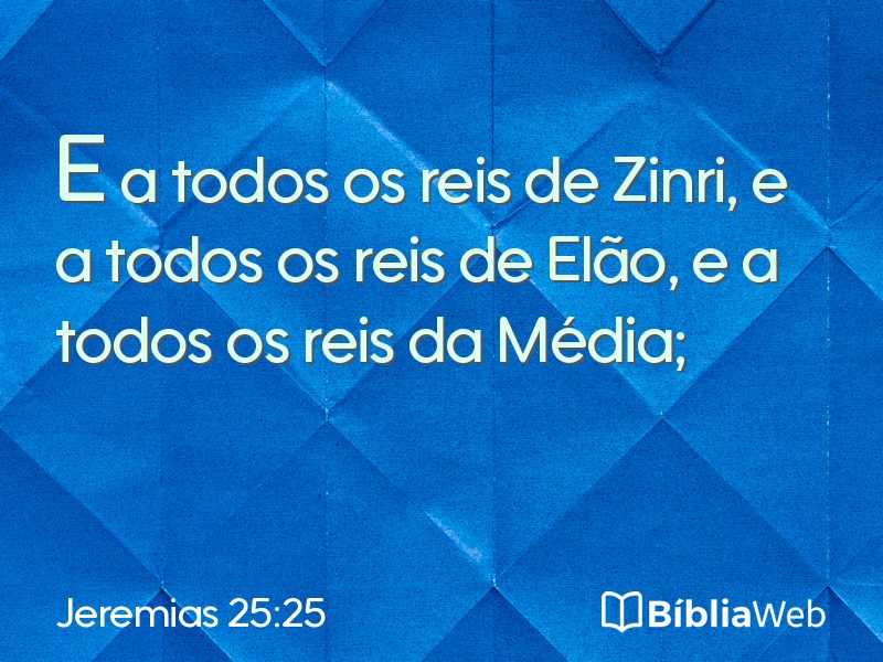 Jeremias 25:25 em imagem para compartilhar