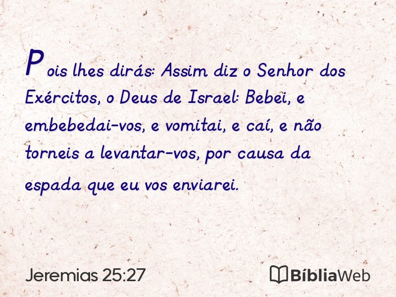 Jeremias 25:27 em imagem para compartilhar