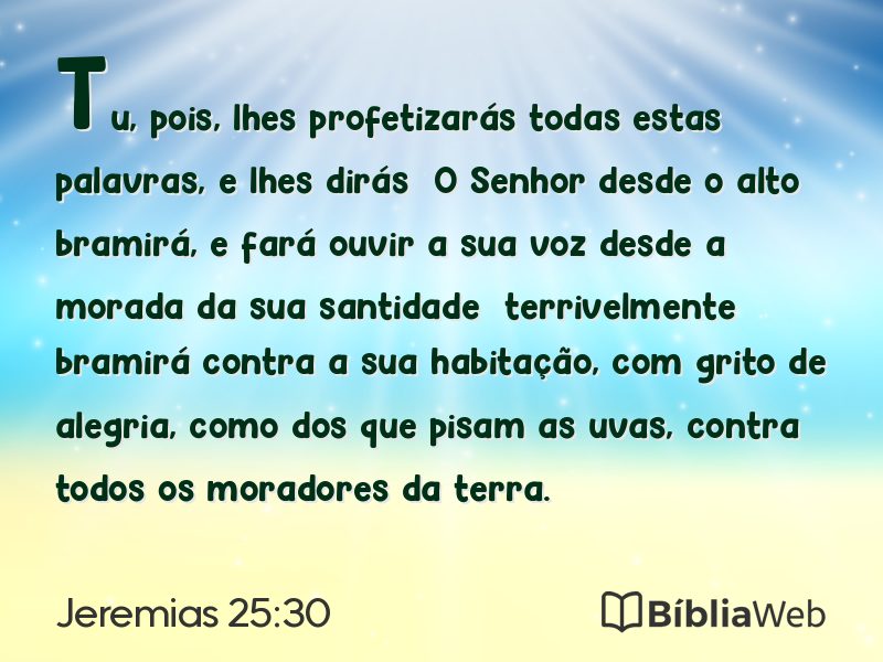Jeremias 25:30 em imagem para compartilhar