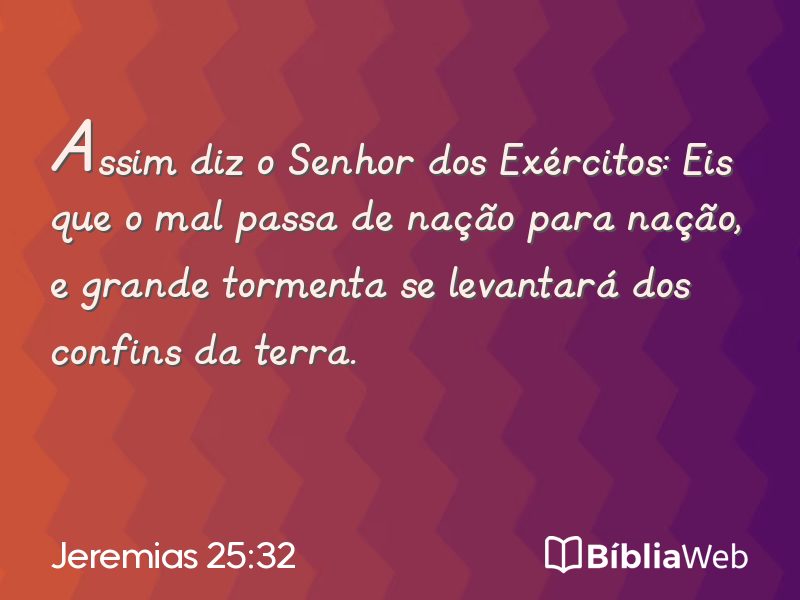 Jeremias 25:32 em imagem para compartilhar