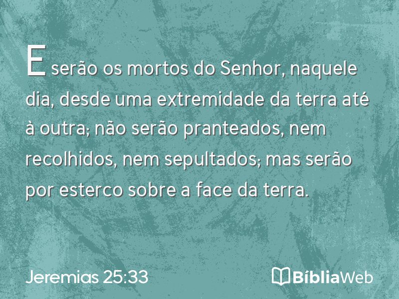 Jeremias 25:33 em imagem para compartilhar