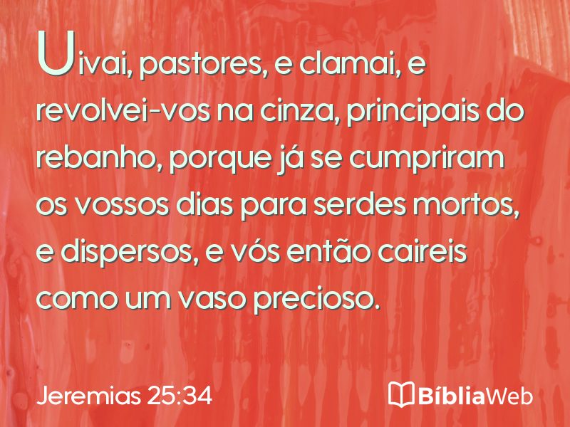 Jeremias 25:34 em imagem para compartilhar