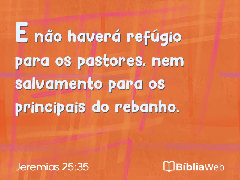 Jeremias 25:35 em imagem para compartilhar