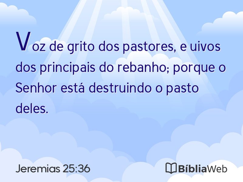Jeremias 25:36 em imagem para compartilhar