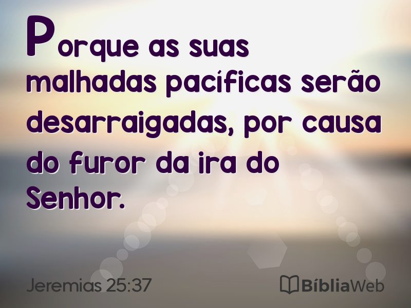 Jeremias 25:37 em imagem para compartilhar
