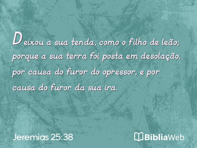 Jeremias 25:38 em imagem para compartilhar