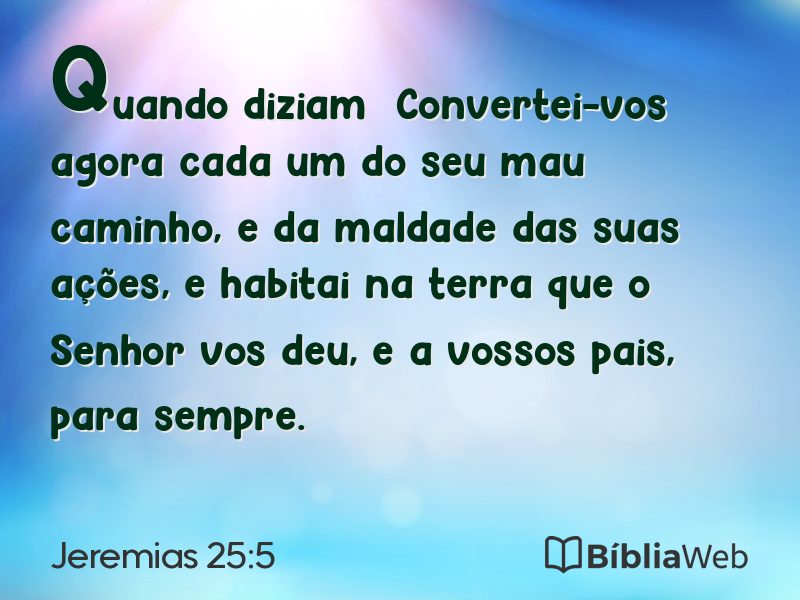 Jeremias 25:5 em imagem para compartilhar