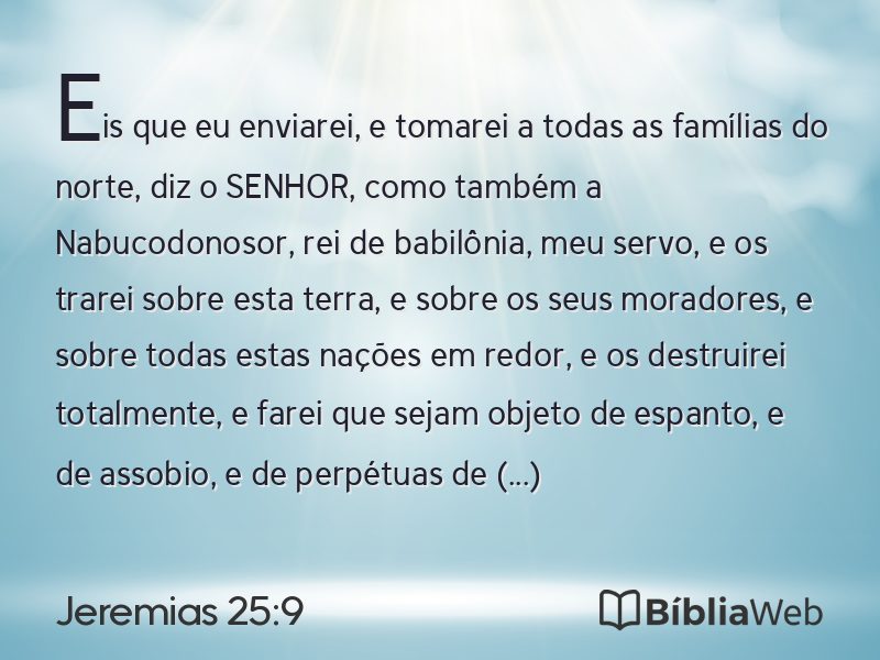 Jeremias 25:9 em imagem para compartilhar