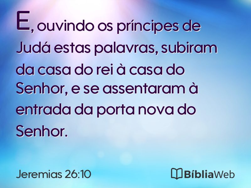 Jeremias 26:10 em imagem para compartilhar
