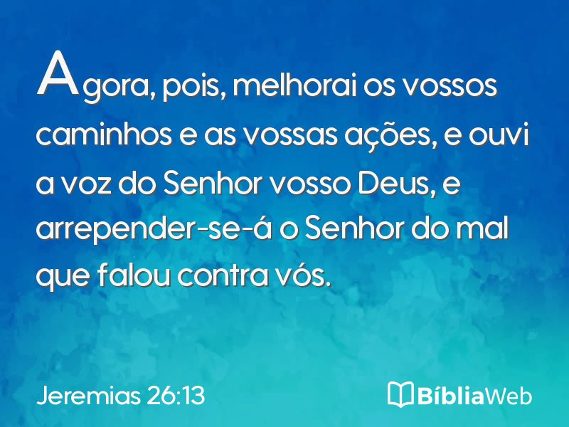 Jeremias 26:13 em imagem para compartilhar