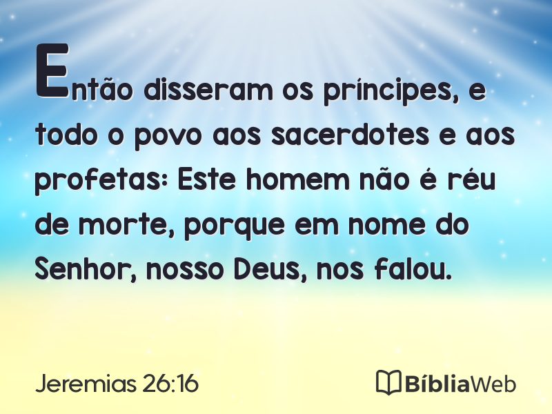 Jeremias 26:16 em imagem para compartilhar