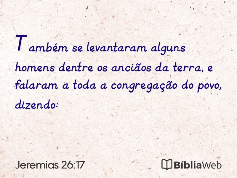 Jeremias 26:17 em imagem para compartilhar