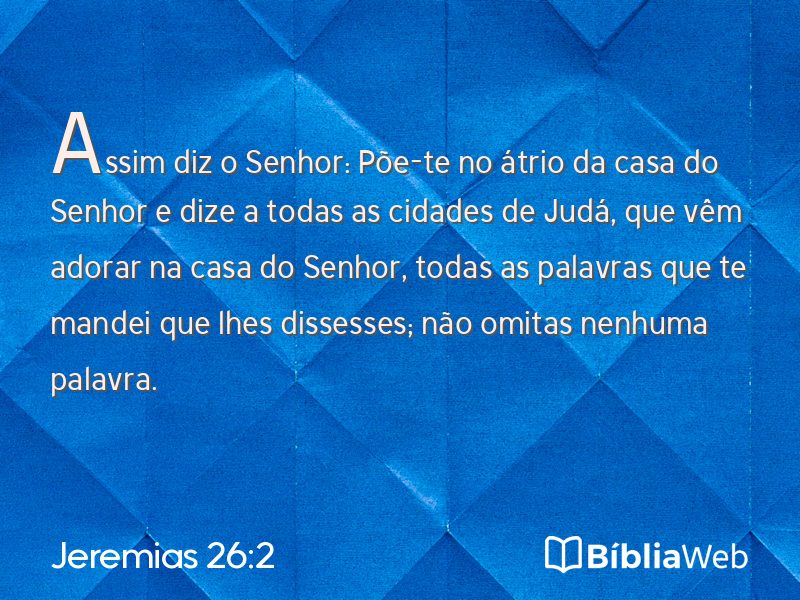 Jeremias 26:2 em imagem para compartilhar