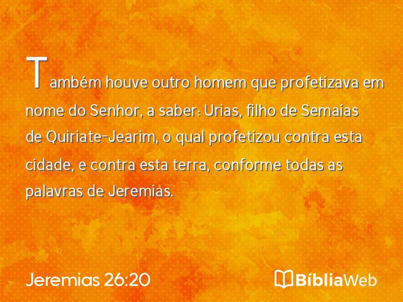 Jeremias 26:20 em imagem para compartilhar