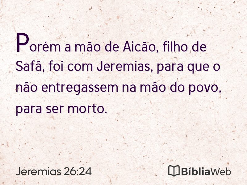 Jeremias 26:24 em imagem para compartilhar