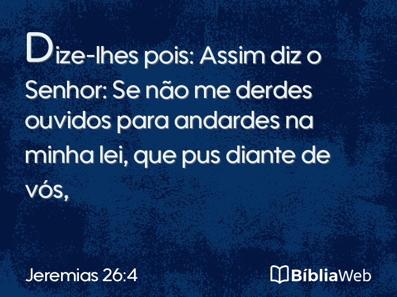 Jeremias 26:4 em imagem para compartilhar