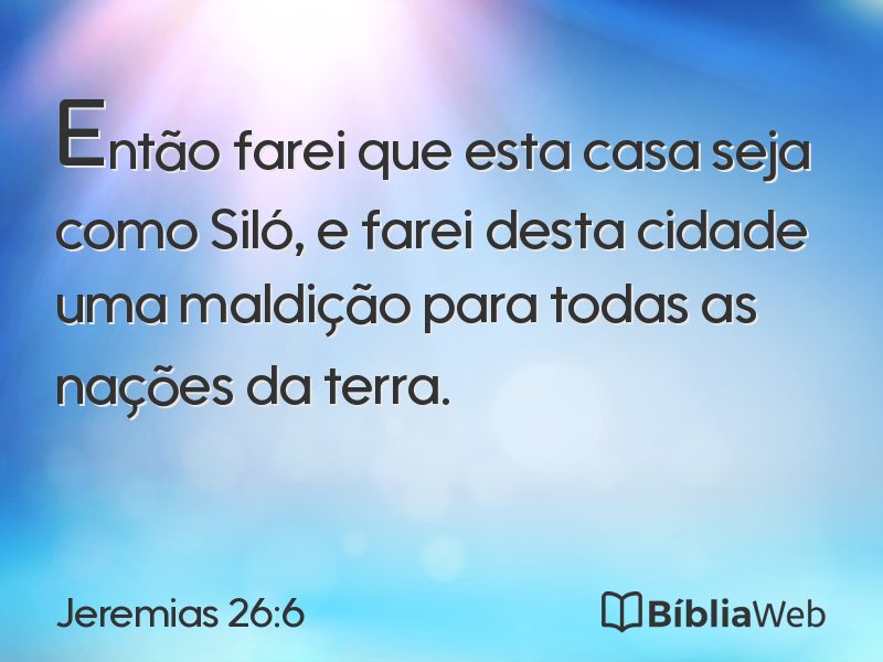 Jeremias 26:6 em imagem para compartilhar