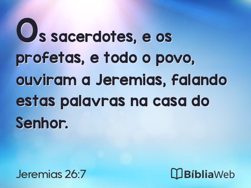 Jeremias 26:7 em imagem para compartilhar