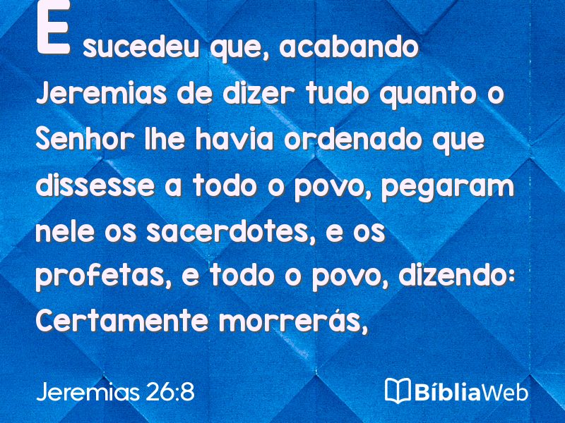 Jeremias 26:8 em imagem para compartilhar