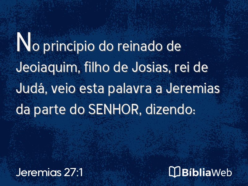 Jeremias 27:1 em imagem para compartilhar