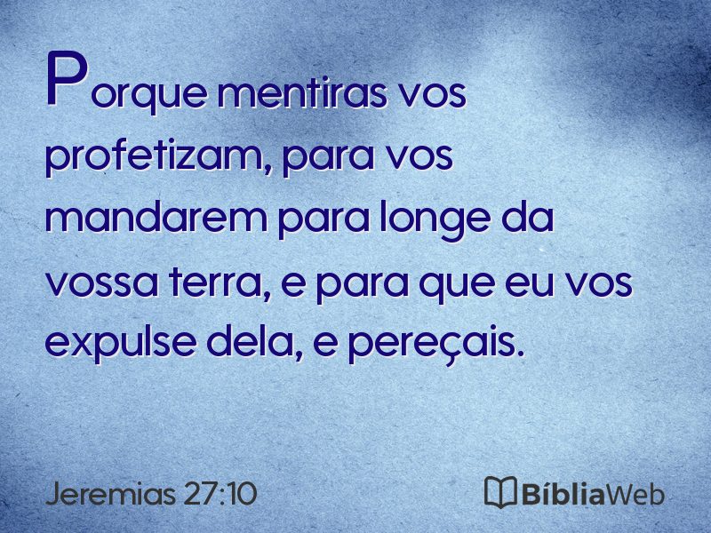 Jeremias 27:10 em imagem para compartilhar