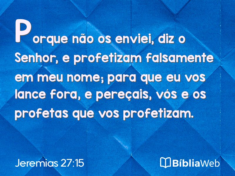 Jeremias 27:15 em imagem para compartilhar