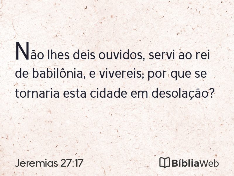 Jeremias 27:17 em imagem para compartilhar