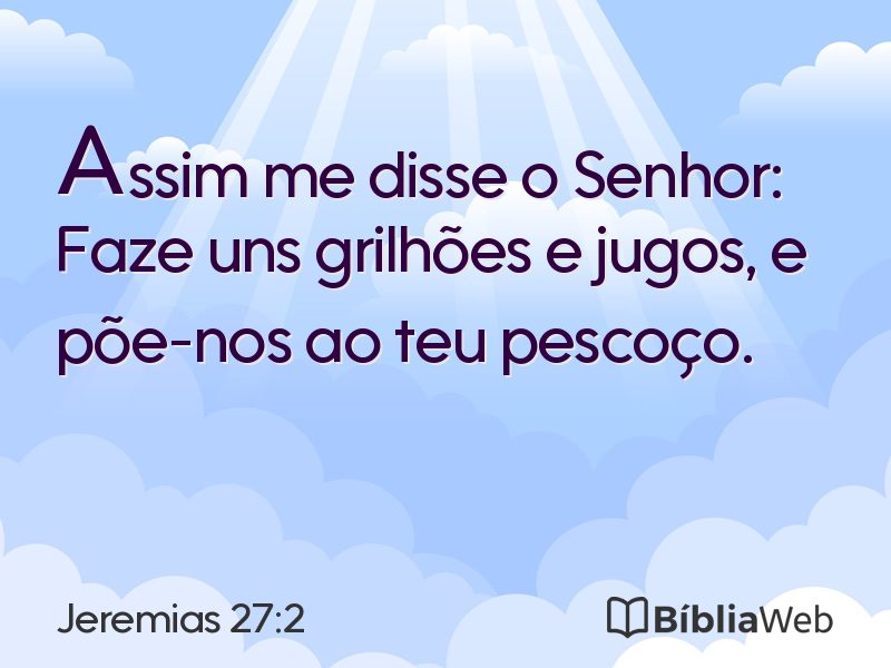 Jeremias 27:2 em imagem para compartilhar