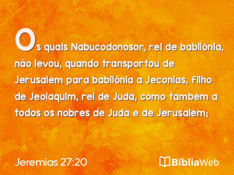 Jeremias 27:20 em imagem para compartilhar