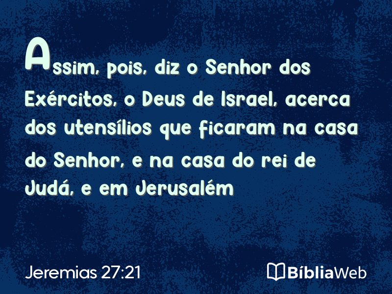 Jeremias 27:21 em imagem para compartilhar