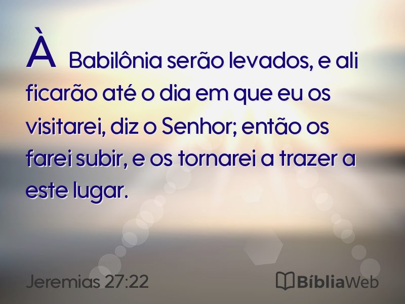 Jeremias 27:22 em imagem para compartilhar