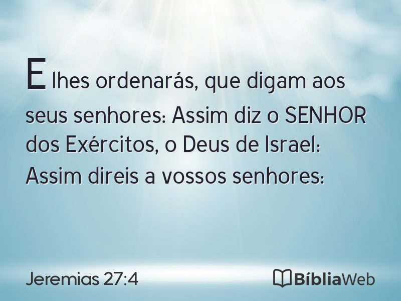 Jeremias 27:4 em imagem para compartilhar