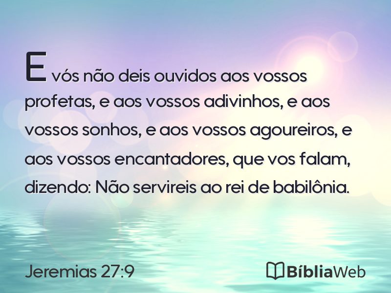 Jeremias 27:9 em imagem para compartilhar