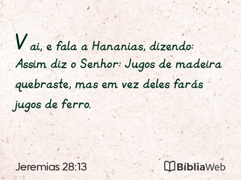 Jeremias 28:13 em imagem para compartilhar