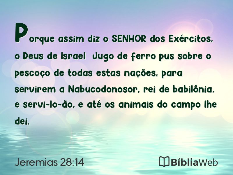 Jeremias 28:14 em imagem para compartilhar