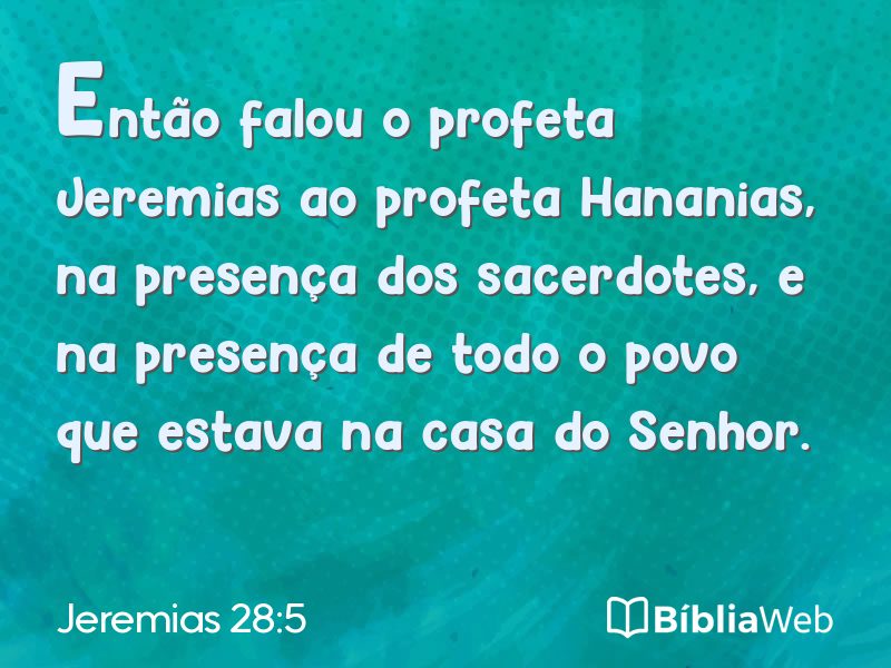 Jeremias 28:5 em imagem para compartilhar