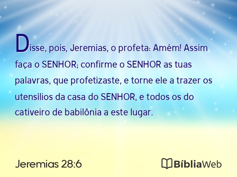 Jeremias 28:6 em imagem para compartilhar