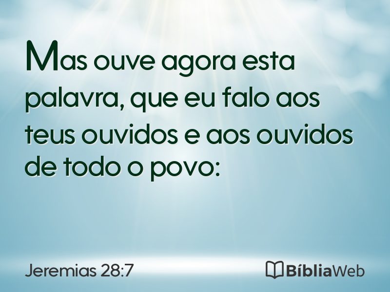 Jeremias 28:7 em imagem para compartilhar