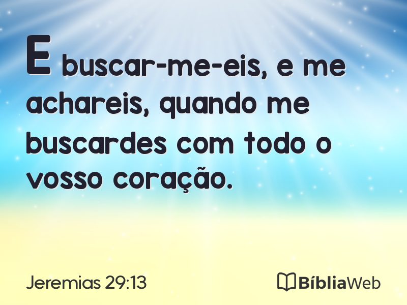 Jeremias 29:13 em imagem para compartilhar