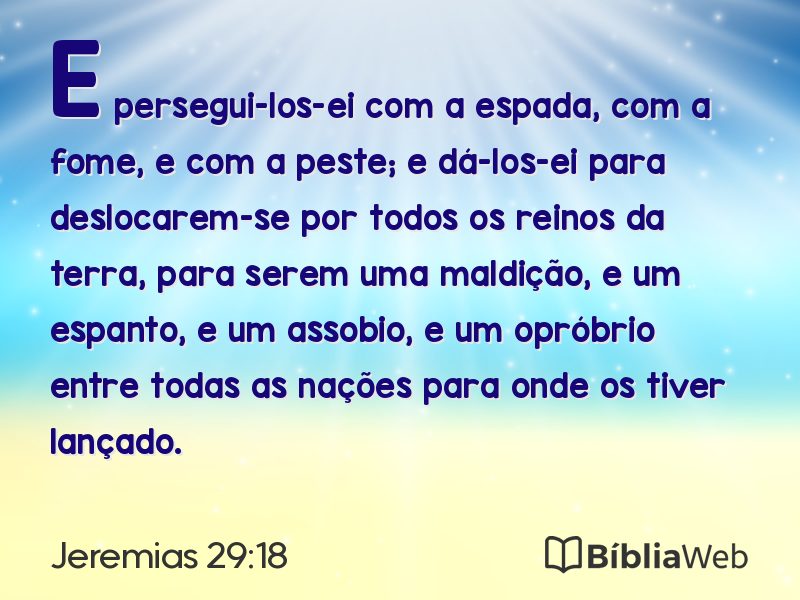 Jeremias 29:18 em imagem para compartilhar