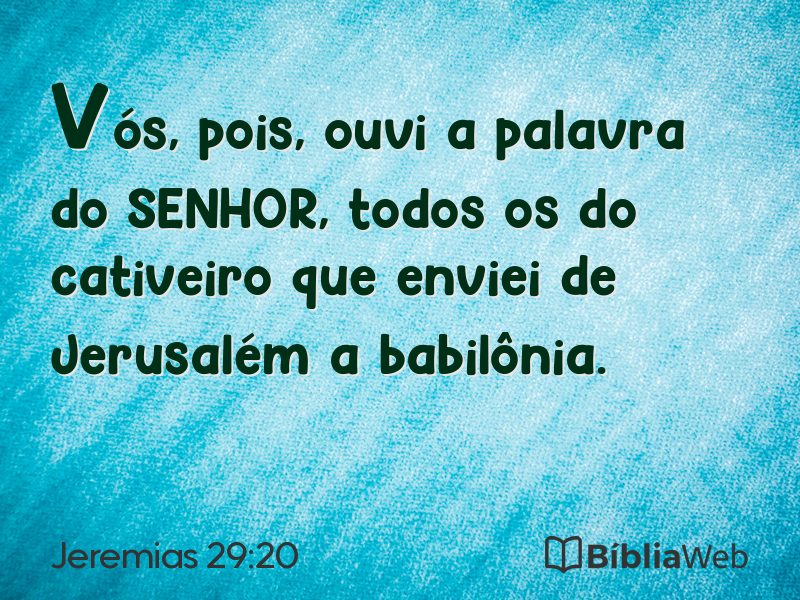 Jeremias 29:20 em imagem para compartilhar