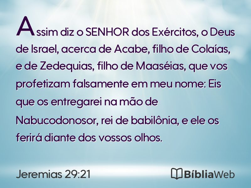 Jeremias 29:21 em imagem para compartilhar