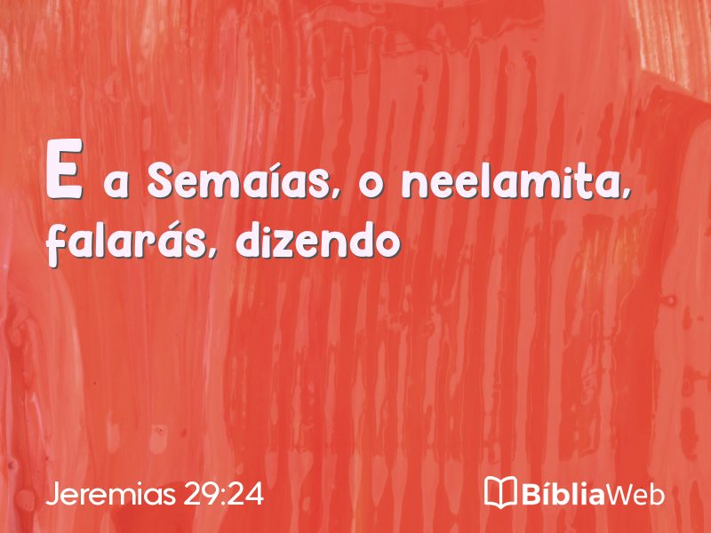 Jeremias 29:24 em imagem para compartilhar