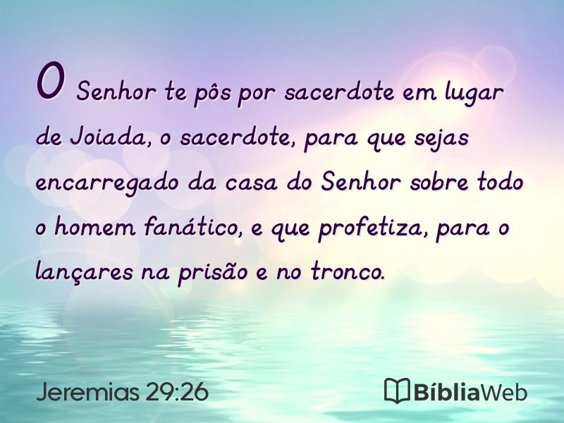 Jeremias 29:26 em imagem para compartilhar