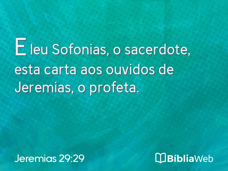 Jeremias 29:29 em imagem para compartilhar